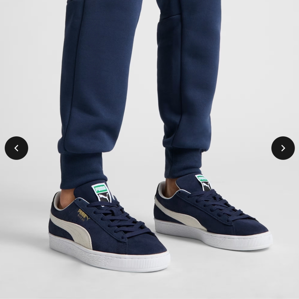 Puma Navy and White Sneakers